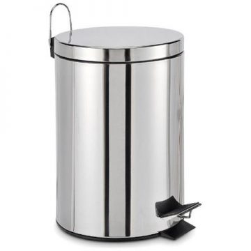 Pattumiera acciaio inox con pedale lt. 12