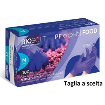 GUANTI IN NITRILE BLU SENZA POLVERE 100pz